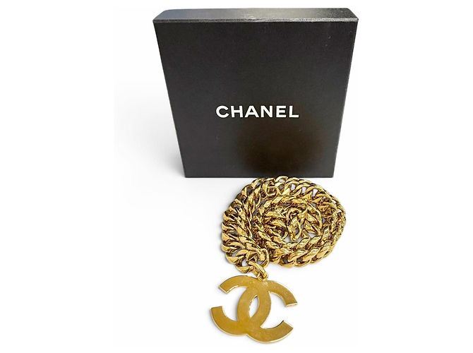 Chanel Vintage 93A Coco Mark Kettenbelt Golden - Ansicht 2