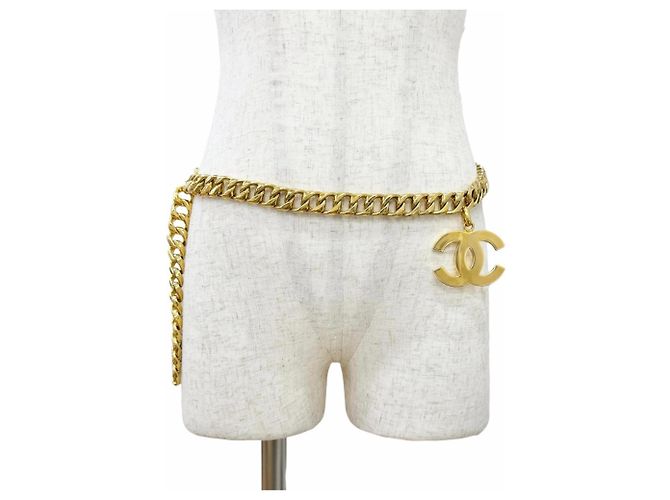 Chanel Vintage 93A Coco Mark Kettenbelt Golden - Ansicht 3