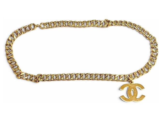 Chanel Vintage 93A Coco Mark Kettenbelt Golden - Ansicht 4