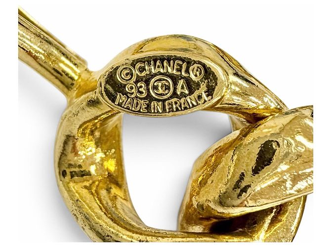 Chanel Vintage 93A Coco Mark Kettenbelt Golden - Ansicht 7