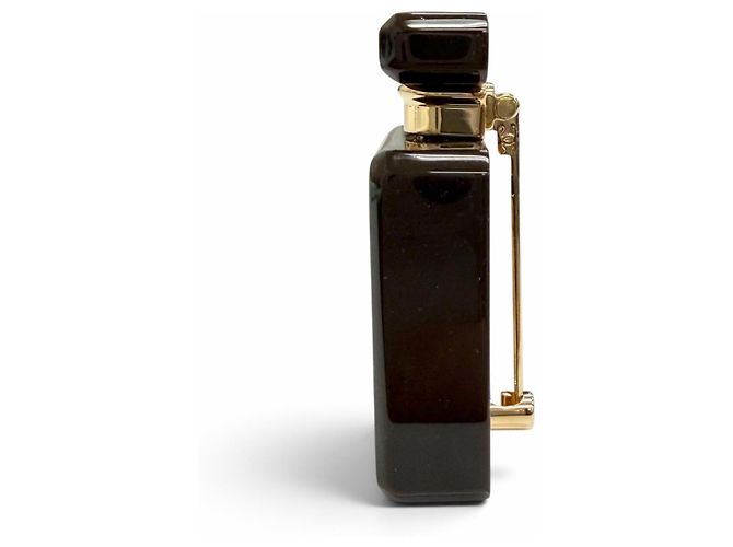 Spilla Chanel B23A Coco Mark Motivo Flacone di Profumo Marrone scuro - vista 3