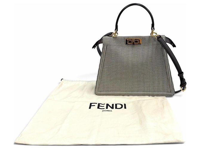Borsa a mano Fendi Peekaboo ISEEU Medium Marrone - vista 2