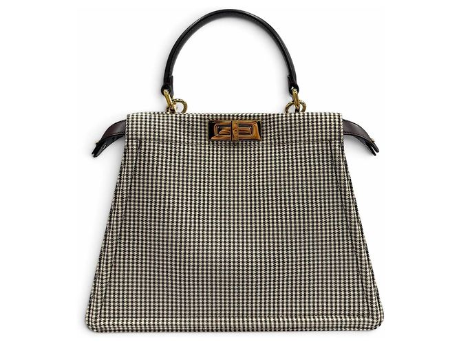Borsa a mano Fendi Peekaboo ISEEU Medium Marrone - vista 4
