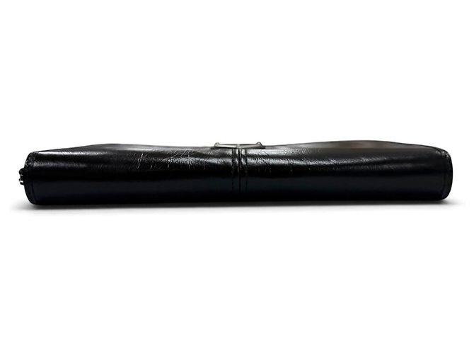Prada Black Leather Bi-Fold Long Wallet - view 4