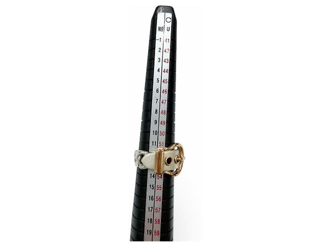 Hermès HERMES 925 750 Boucles Sellier Ring Silber Golden - Ansicht 7