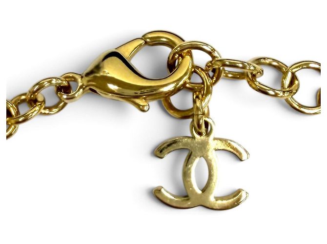 Collana a catena Chanel C24P Coco Mark in perle ecologiche e logo crush Rosa Bianco D'oro - vista 8