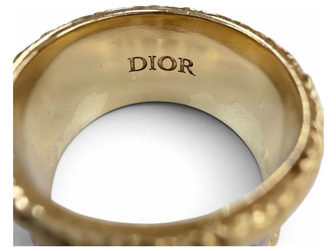 Christian Dior DIOR Ring mit Metall-Stern-Logo Weiß Golden Marineblau - Ansicht 7
