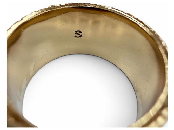 Christian Dior DIOR Ring mit Metall-Stern-Logo Weiß Golden Marineblau - Ansicht 8