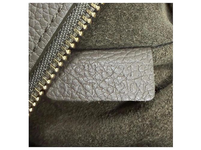 Céline Celine 18902 Cabas Phantom Small Taupe Logo Leather Tote Bag - vista 11