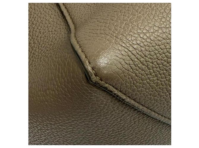 Céline Celine 18902 Cabas Phantom Small Taupe Logo Leather Tote Bag - vista 8