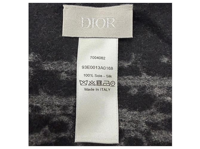 Dior Homme Seidenstola Oblique mit Fransen - Ansicht 6