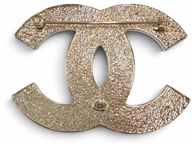 Spilla Chanel Coco Mark in metallo dorato e avorio D'oro Crudo - vista 4