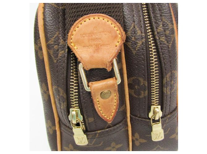 Borsa a tracolla Louis Vuitton Monogram Reporter PM da donna Marrone - vista 15