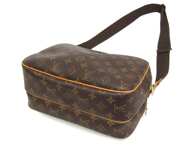 Borsa a tracolla Louis Vuitton Monogram Reporter PM da donna Marrone - vista 2