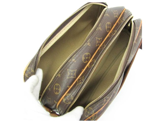 Borsa a tracolla Louis Vuitton Monogram Reporter PM da donna Marrone - vista 3