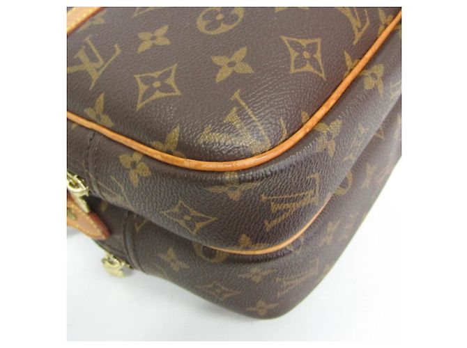 Borsa a tracolla Louis Vuitton Monogram Reporter PM da donna Marrone - vista 4