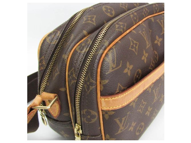 Borsa a tracolla Louis Vuitton Monogram Reporter PM da donna Marrone - vista 6