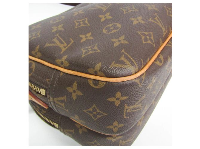 Borsa a tracolla Louis Vuitton Monogram Reporter PM da donna Marrone - vista 7