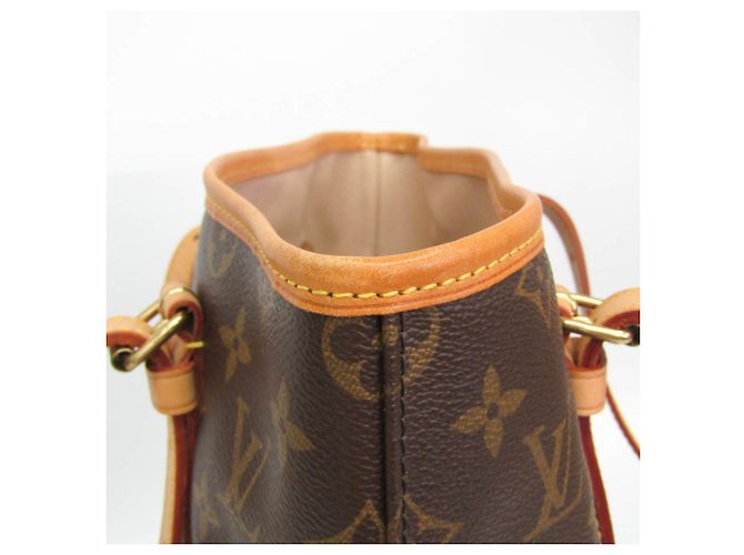 Borsa a tracolla da donna Louis Vuitton Monogram Bucket GM M42236 Marrone - vista 10