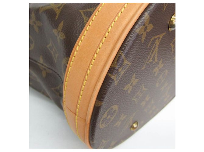 Borsa a tracolla da donna Louis Vuitton Monogram Bucket GM M42236 Marrone - vista 5