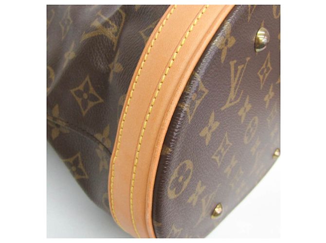 Borsa a tracolla da donna Louis Vuitton Monogram Bucket GM M42236 Marrone - vista 7