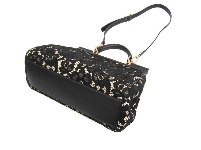 Borsa Dolce & Gabbana Sicily Nero Beige - vista 3