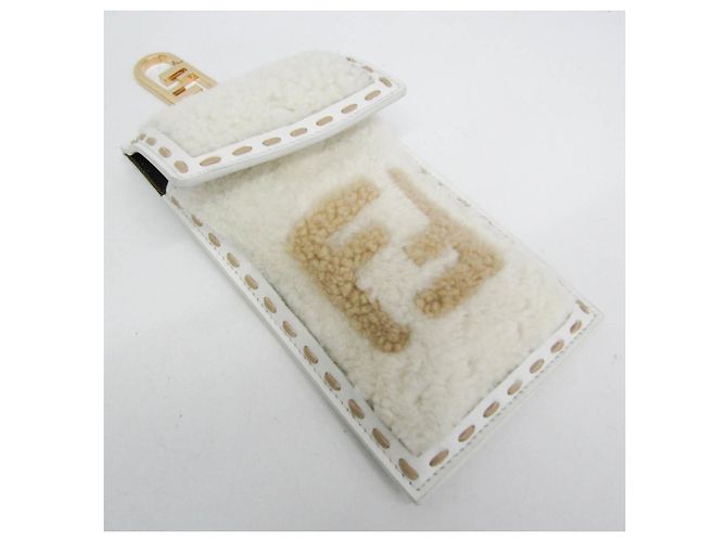Custodia per telefono Fendi Logo Boa Bianco Beige - vista 12