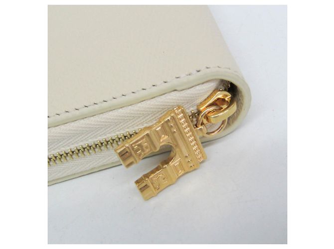 Céline Celine Large Zipped Wallet mit Arc de Triomphe Motiv Roh - Ansicht 11