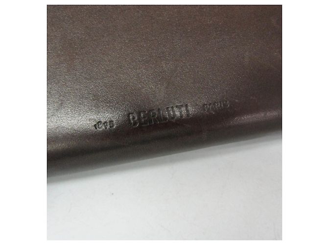 Berluti NINO Pochette piccola con zip a L Marrone scuro - vista 14