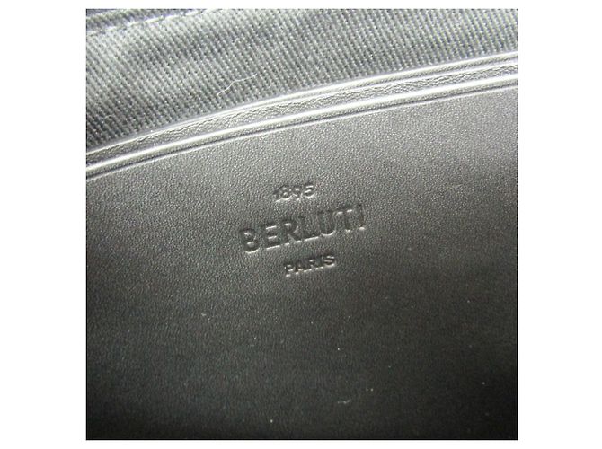 Berluti NINO Pochette piccola con zip a L Marrone scuro - vista 17