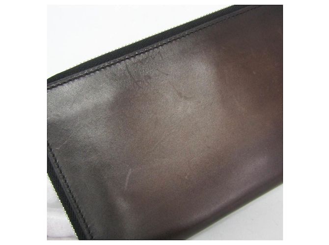 Berluti NINO Pochette piccola con zip a L Marrone scuro - vista 9