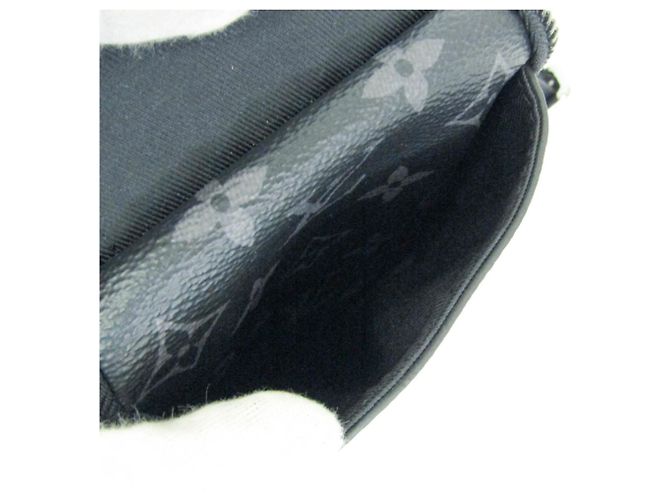 Louis Vuitton Monogram Eclipse Reverse Double Phone Pouch Brown Black - view 11