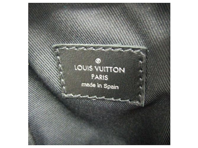 Louis Vuitton Monogram Eclipse Reverse Double Phone Pouch Brown Black - view 12