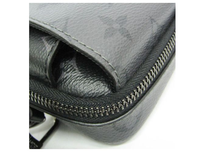 Louis Vuitton Monogram Eclipse Reverse Double Phone Pouch Brown Black - view 7