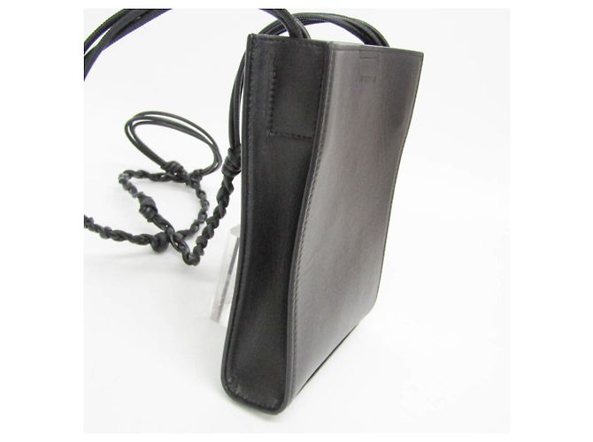 Borsa a tracolla in pelle Jil Sander TANGLE SM Nero - vista 10