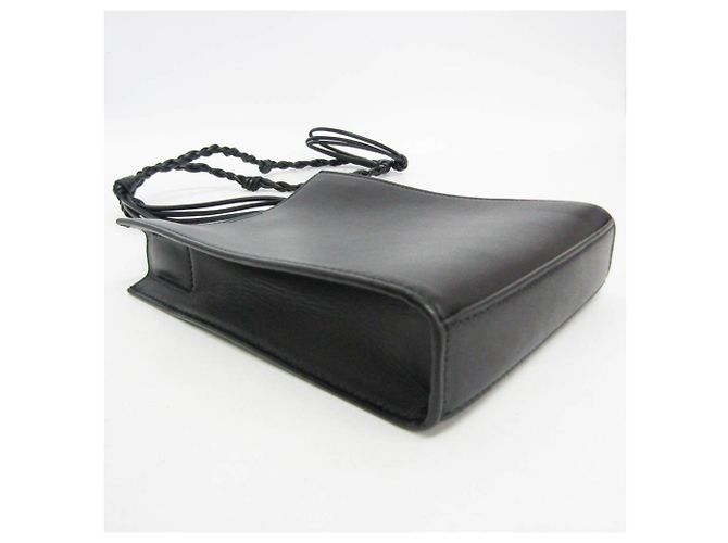 Borsa a tracolla in pelle Jil Sander TANGLE SM Nero - vista 11