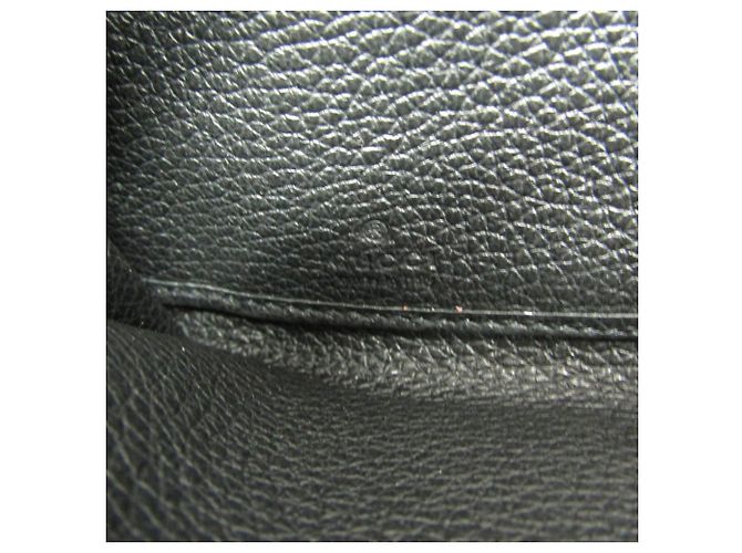 Cartera larga de piel Gucci Logo 658691 Negro - vista 10