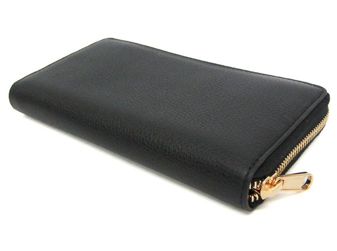 Cartera larga de piel Gucci Logo 658691 Negro - vista 3