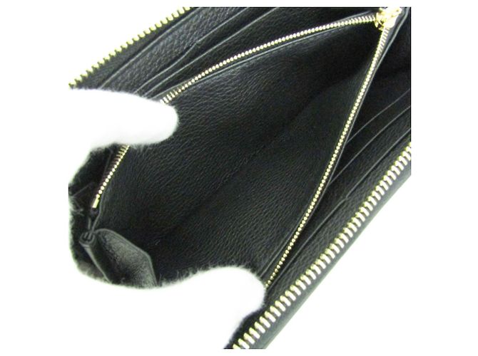 Cartera larga de piel Gucci Logo 658691 Negro - vista 5