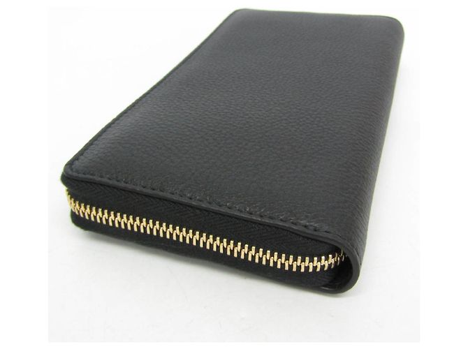 Cartera larga de piel Gucci Logo 658691 Negro - vista 6