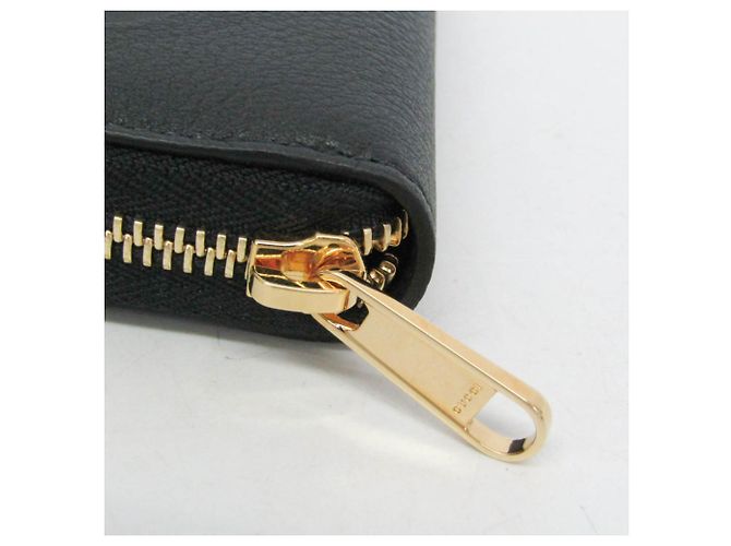 Cartera larga de piel Gucci Logo 658691 Negro - vista 8