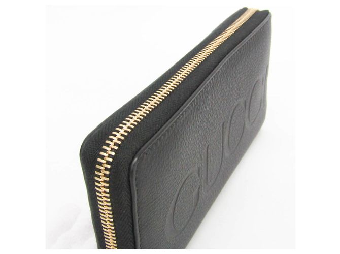 Cartera larga de piel Gucci Logo 658691 Negro - vista 9