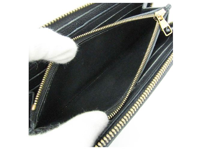 Cartera Louis Vuitton Monogram Empreinte Clemence M60171 Negro - vista 4