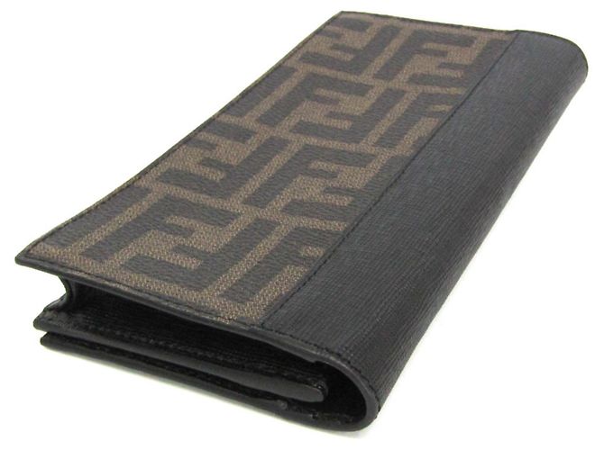 Fendi Zucca langes Portemonnaie Braun Schwarz - Ansicht 2