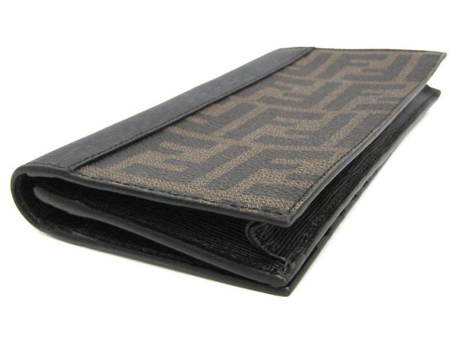 Fendi Zucca langes Portemonnaie Braun Schwarz - Ansicht 5