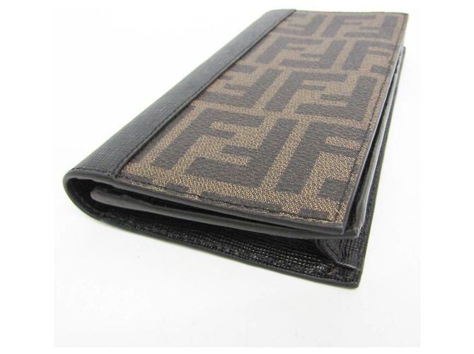 Fendi Zucca langes Portemonnaie Braun Schwarz - Ansicht 6