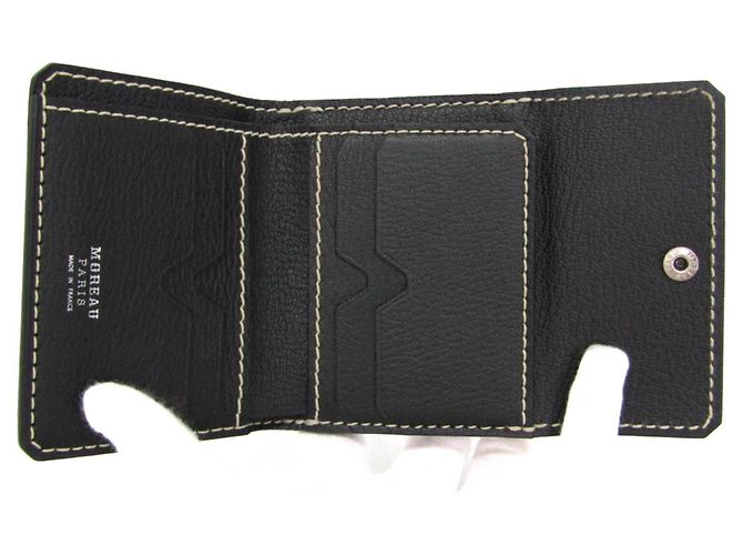 Moreau Leder Tri-fold Geldbörse Braun Beige - Ansicht 3