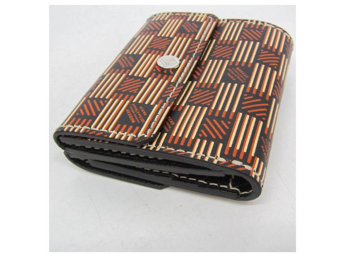 Moreau Leder Tri-fold Geldbörse Braun Beige - Ansicht 6