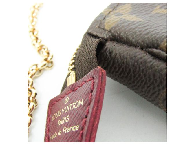Louis Vuitton Monogram Mini Pochette Accessoires Bordò Monogramma - vista 8