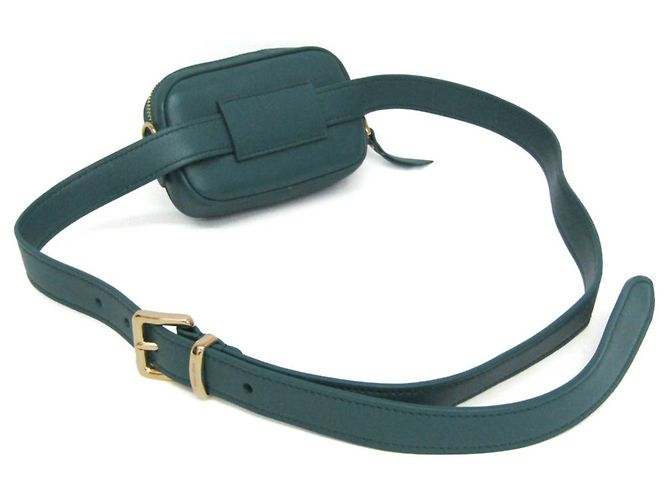 Borsa cintura Miu Miu Matelassé Mini 5CC568 Verde - vista 3